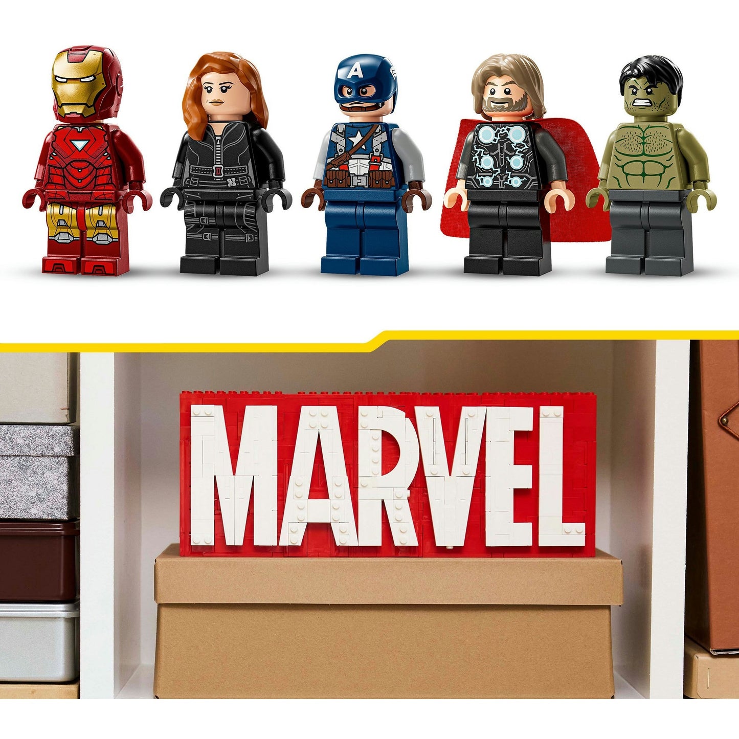 Logo e minifigure Lego Lego Super Heroes