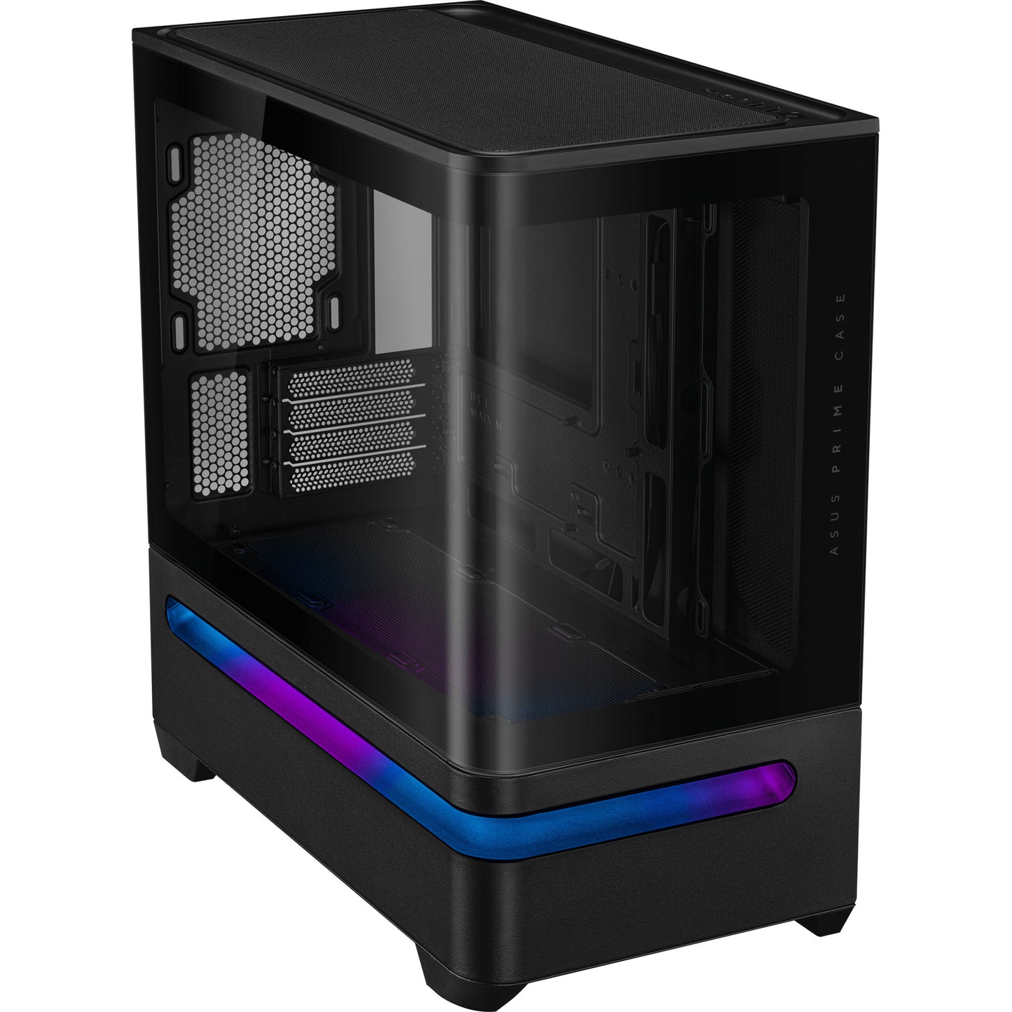Custodia Midi Tower Asus Prime Ap202 (nero | 2x USB-A | 1x USB-C | RGB | vetro temperato)
