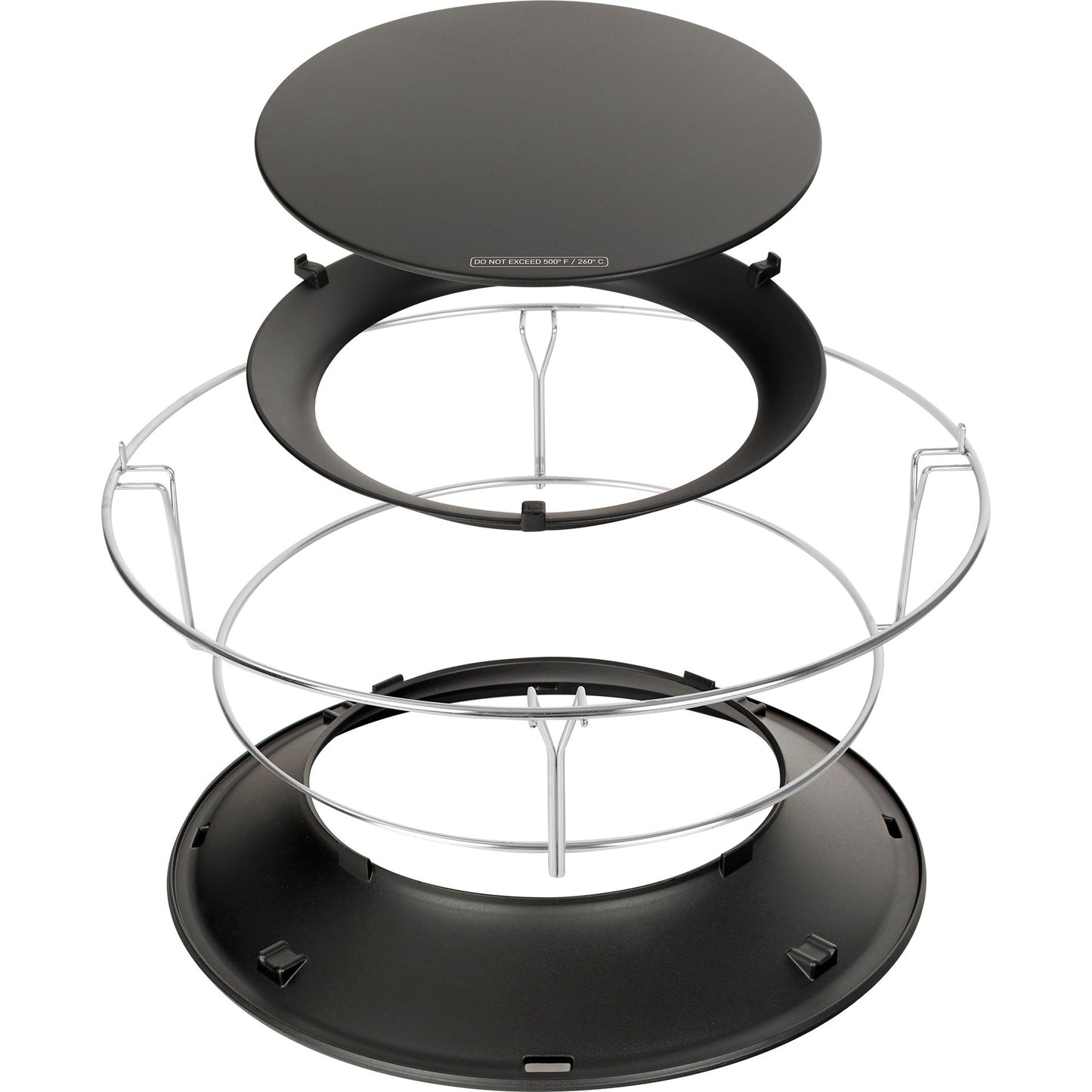 Kamado joe slōroller met rvs cooking rack voor classic i ii inlegrooster