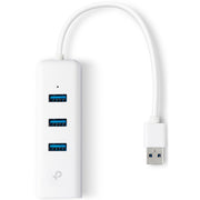 Tp-link ue330 3-port usb 3.0 + gigabit lan usb-hub (wit) - afbeelding 1