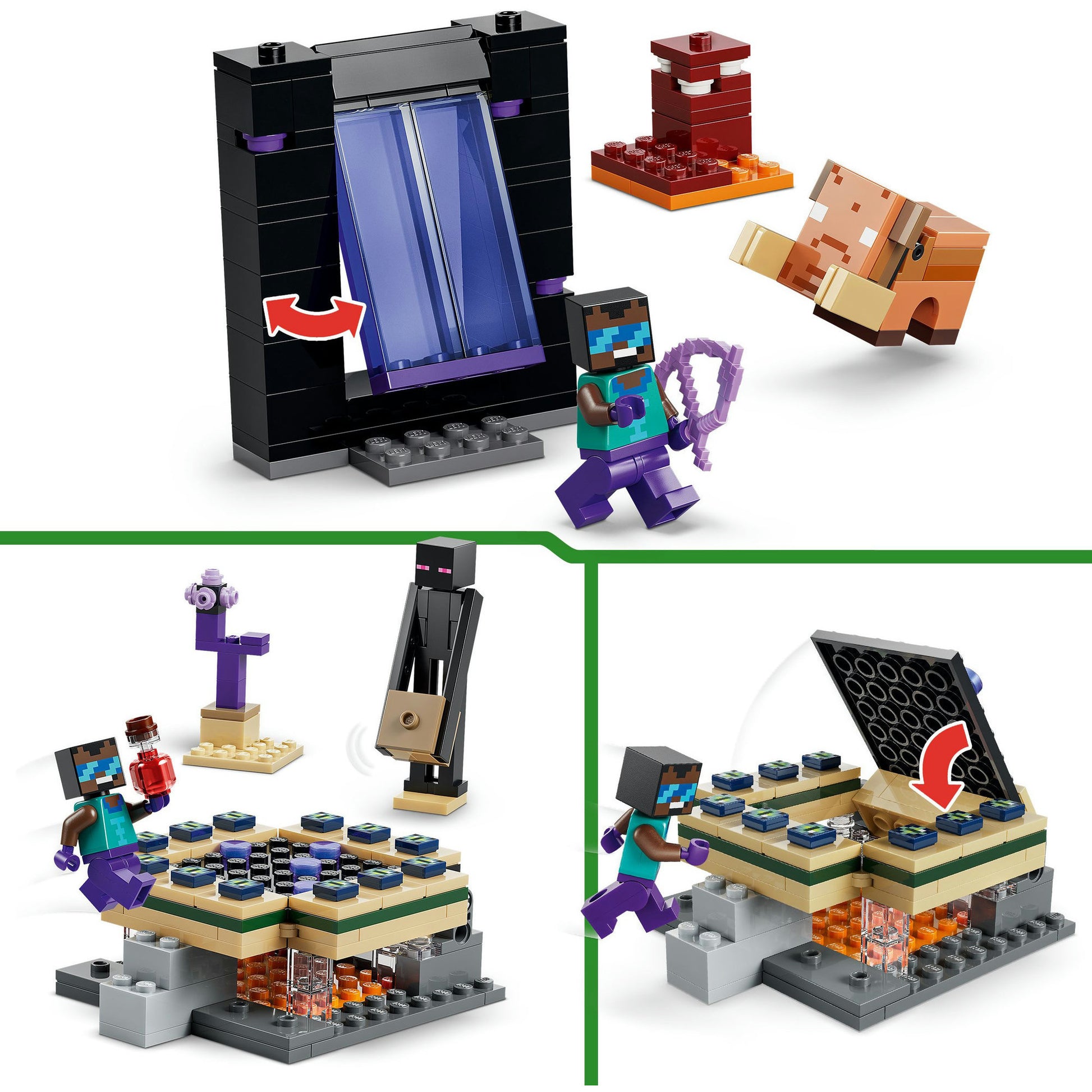 Lego 21584 Minecraft Viaggio nel Nether e nel Portale della Fine | 2 pezzi