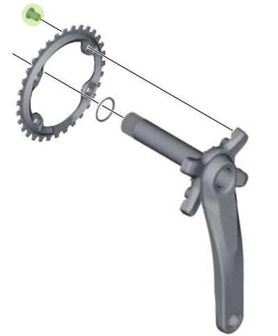 Set di bulloni superiore con filo superiore Shimano M8X11.4 FC-M8000 (4st)