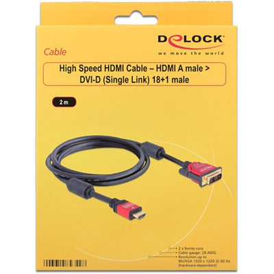 Delock de alta velocidad HDMI A (macho)> DVI (hombre)