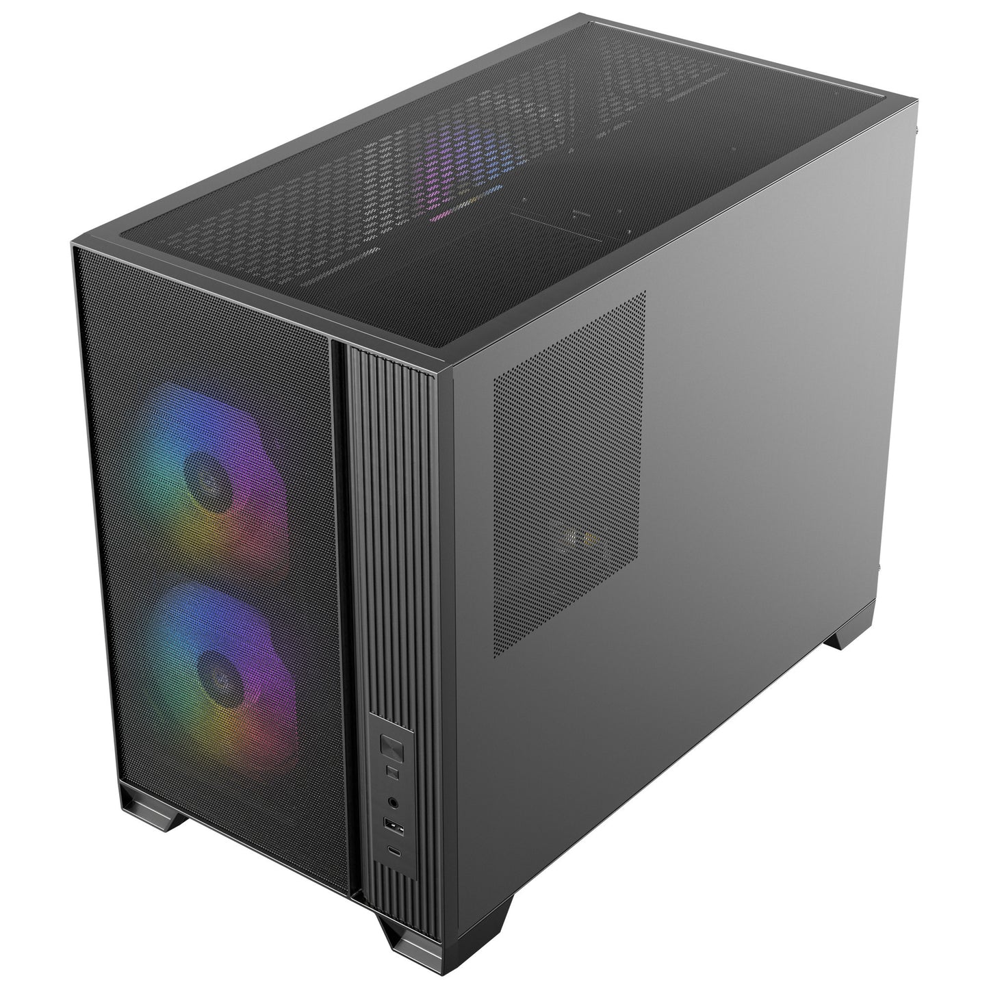 Custodia mini tower Antec Flux M (nera | 1x USB-A | 1x USB-C | vetro temperato)
