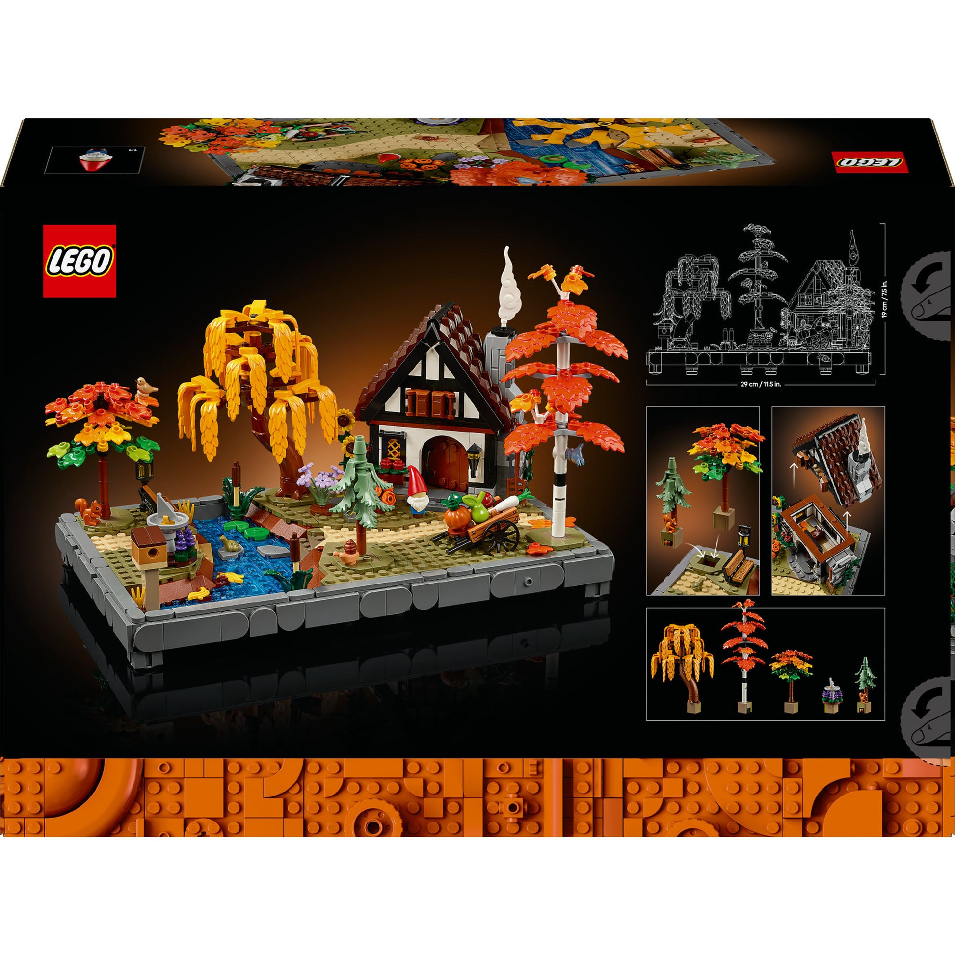 Lego 11372 iconos jardín de otoño con cabaña