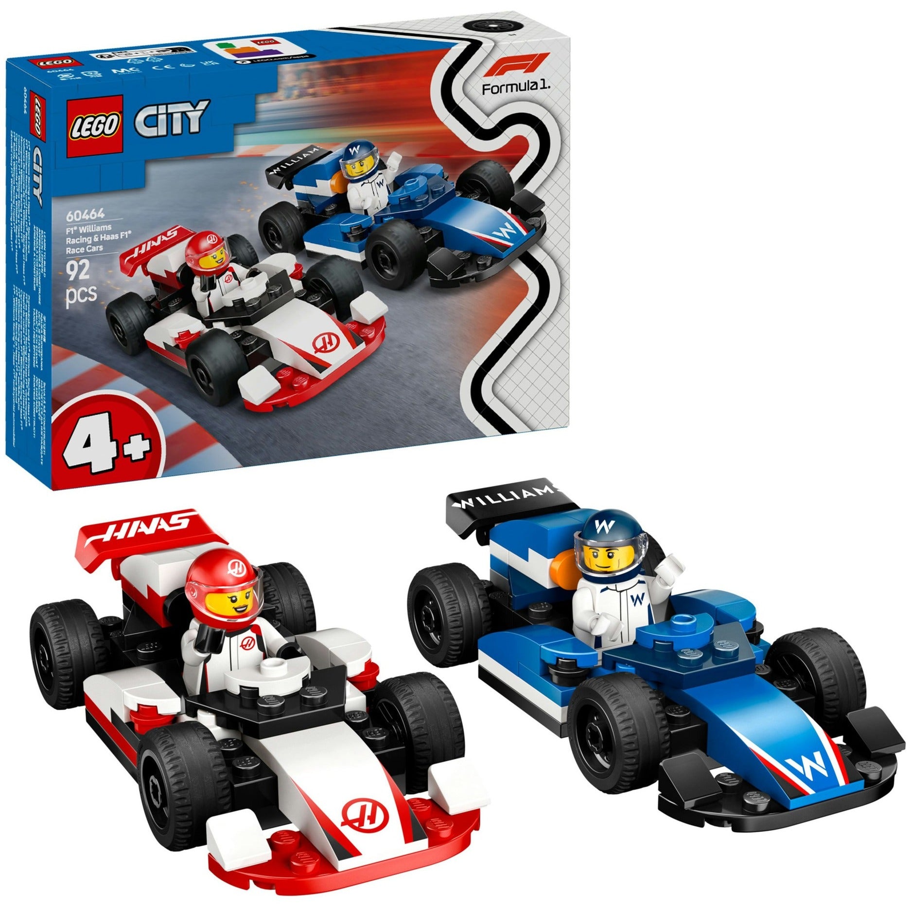 Lego Lego City 60464 F1 Williams Racing e Haas F1 Racing Cars