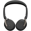 Jabra evolve2 65 flex duo, auricolare on-ear ms (nero, stereo, USB-C, link380c, microsoft team)