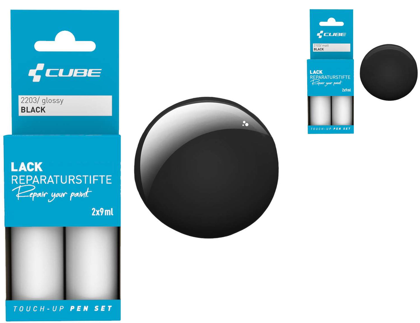 Cube touch-up pen set black