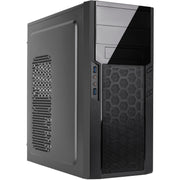 Silverstone sst-ps13b midi tower behuizing (zwart | 2x usb-a) - afbeelding 1