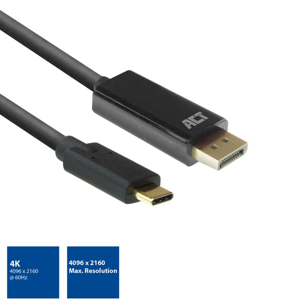 ACT Conectividad USB-C al cable de visualización