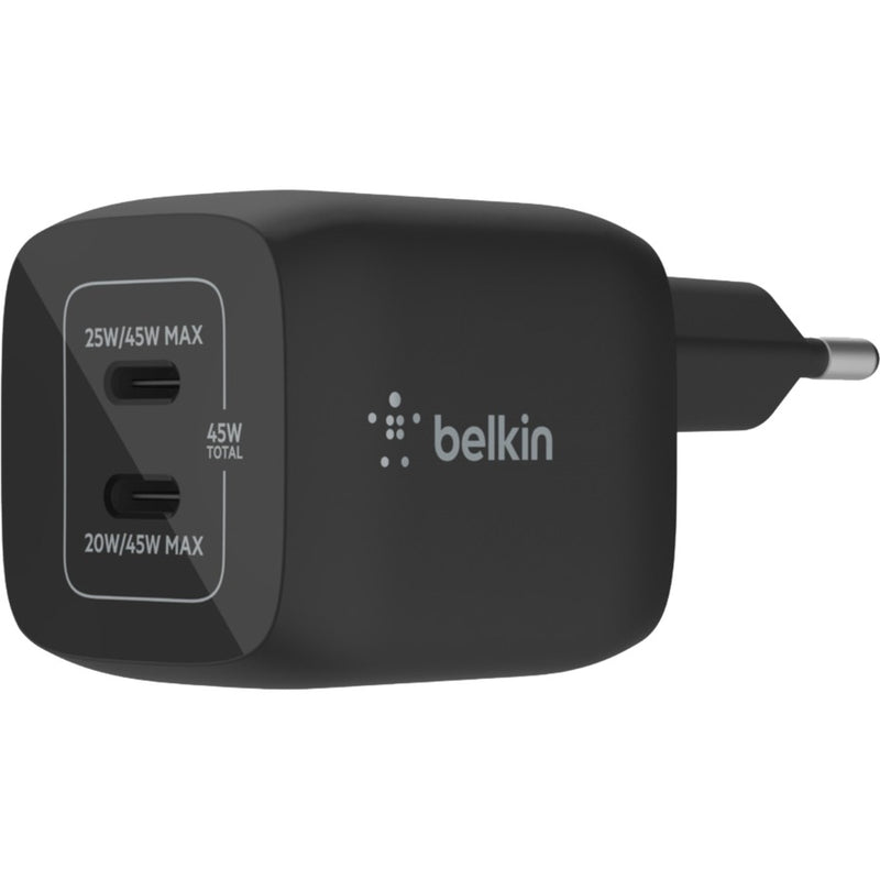 Belkin BoostCharge Pro 2-Poort USB-C Gan Wall caricatore con P
