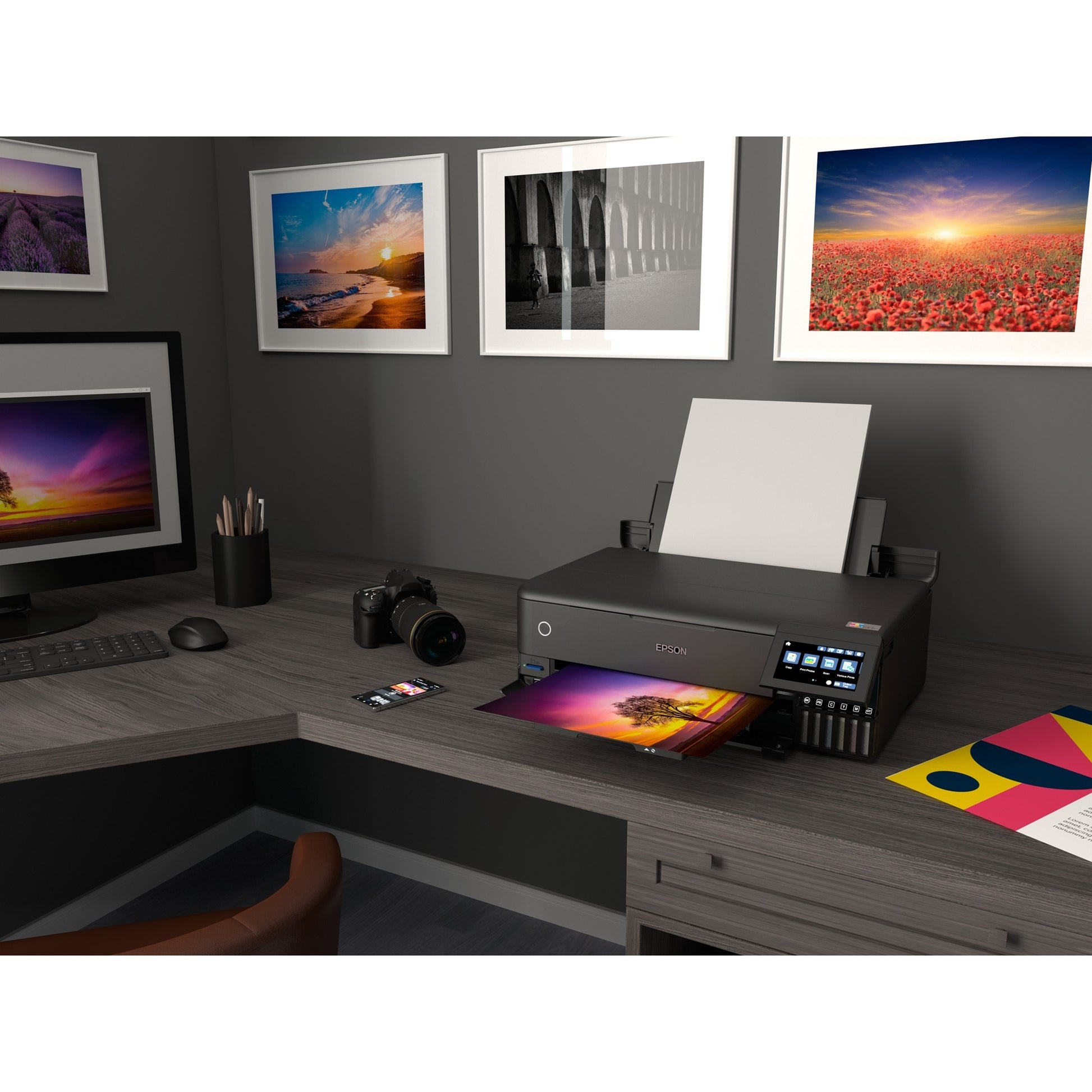 Stampante a getto d'inchiostro all-in-one Epson ecotank et-8550 (nero, USB, WLAN, scansione, copia)