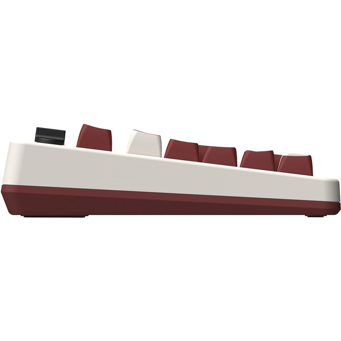 8bitdo retro mechanical keyboard fami edition (beige, us lay-out (qwerty), kailh box white, 100%, bluetooth low energy, wireless 2.4g, usb)