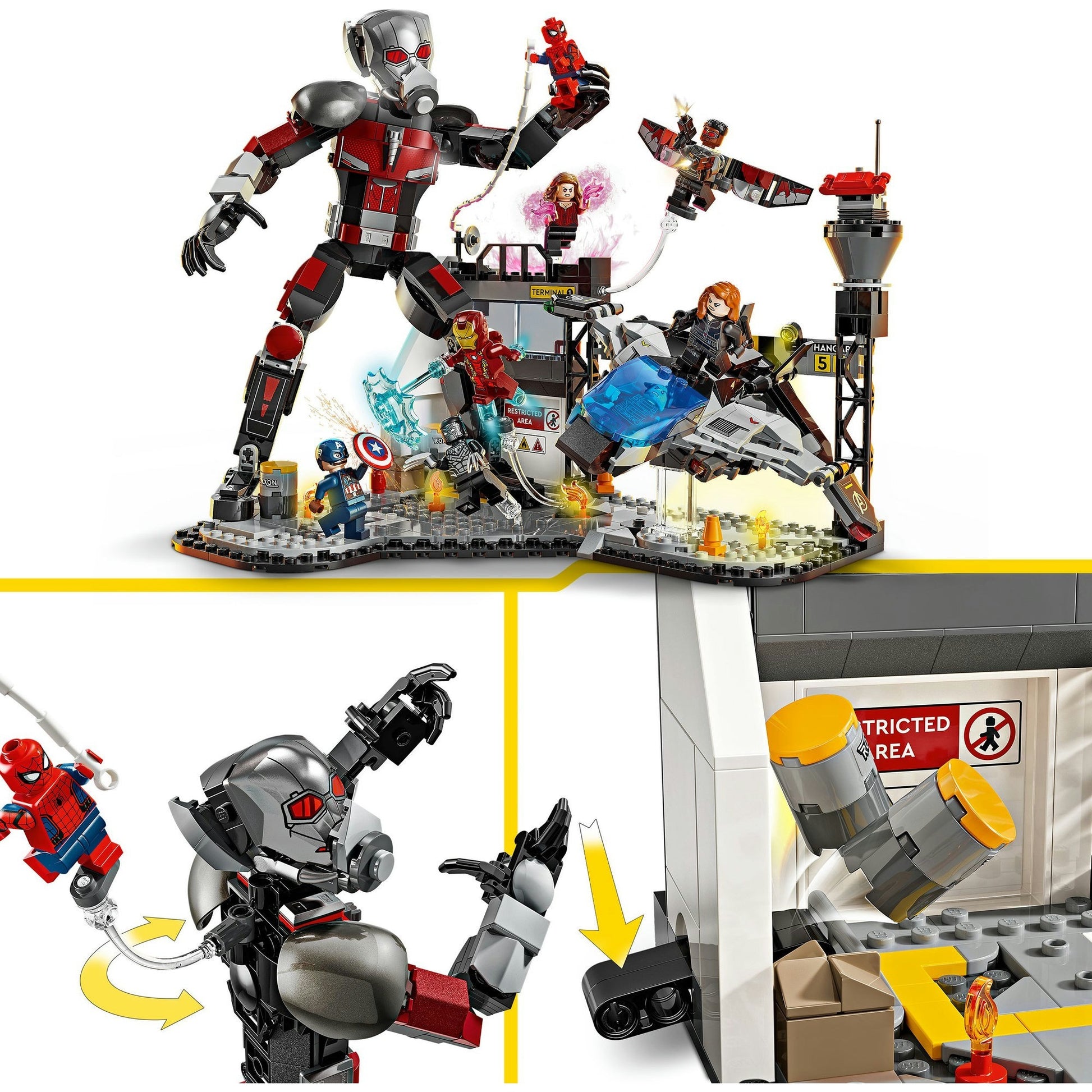 Lego LEGO Super Heroes 76314 Capitán América Escena de acción de la Guerra Civil