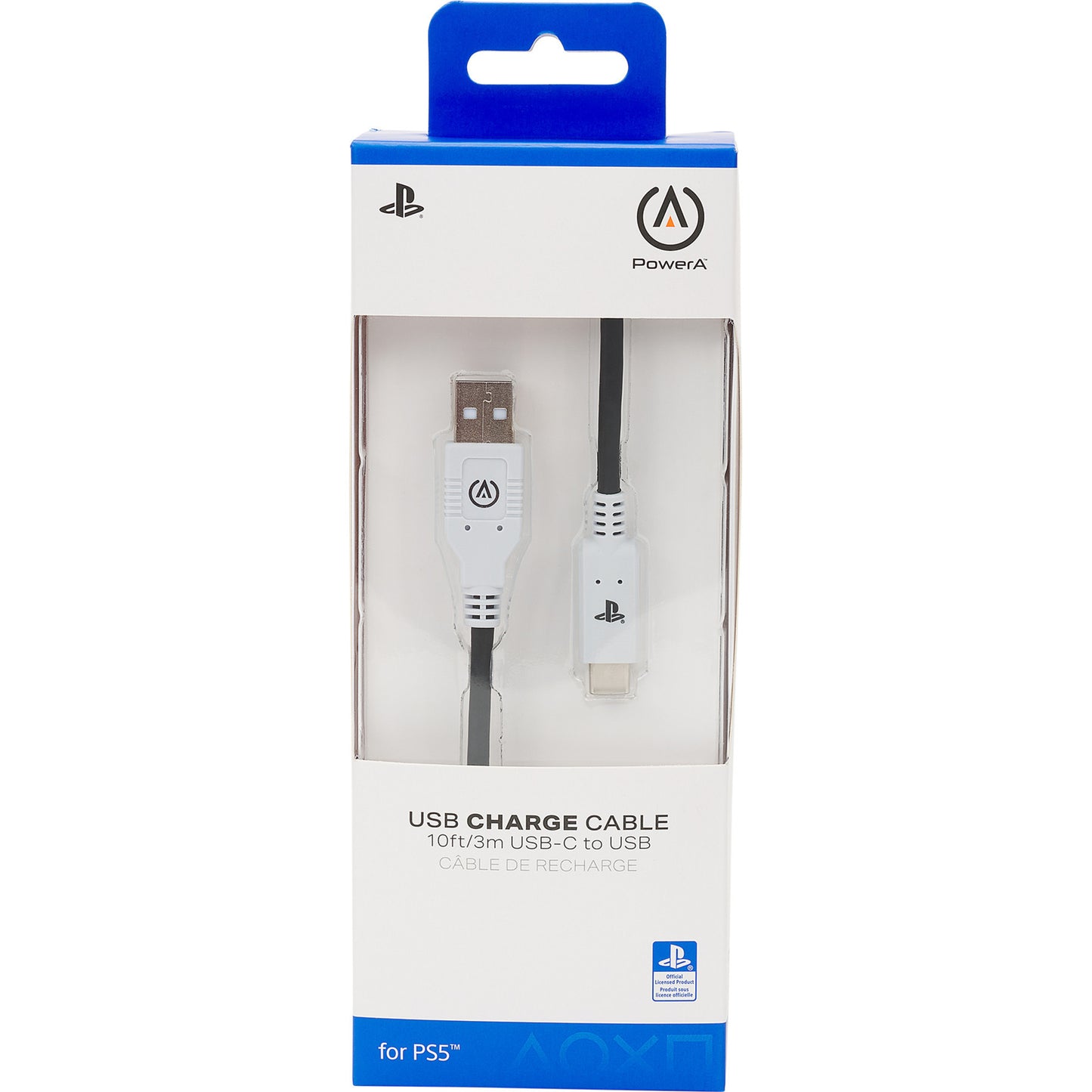Powera USB-C cable for Playstation 5 (black and white, 3 meters)