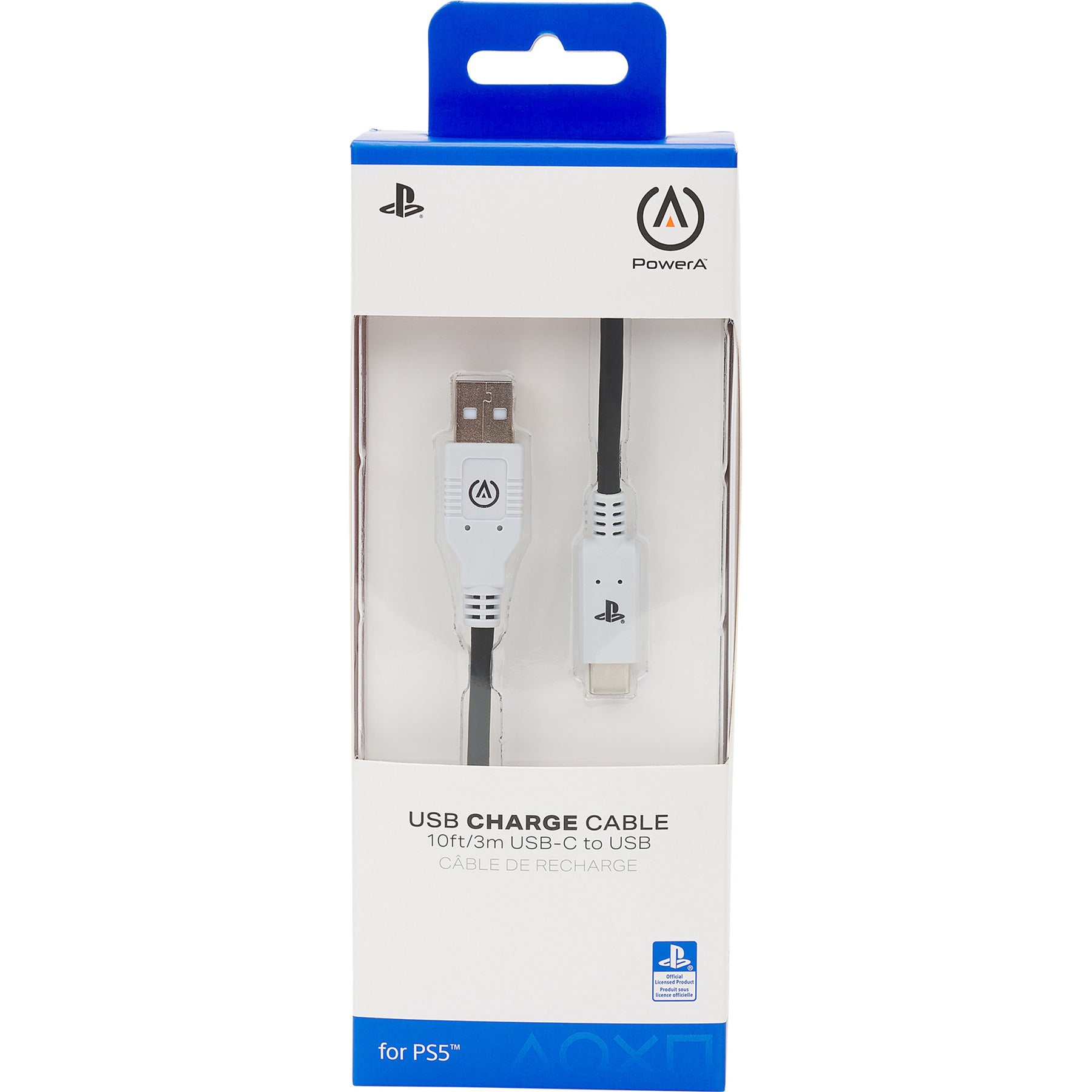 Powera USB-C cable for Playstation 5 (black and white, 3 meters)