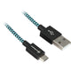 Sharkoon usb-a 2.0 naar micro-usb-b kabel (zwart lichtblauw, 0,5 meter)