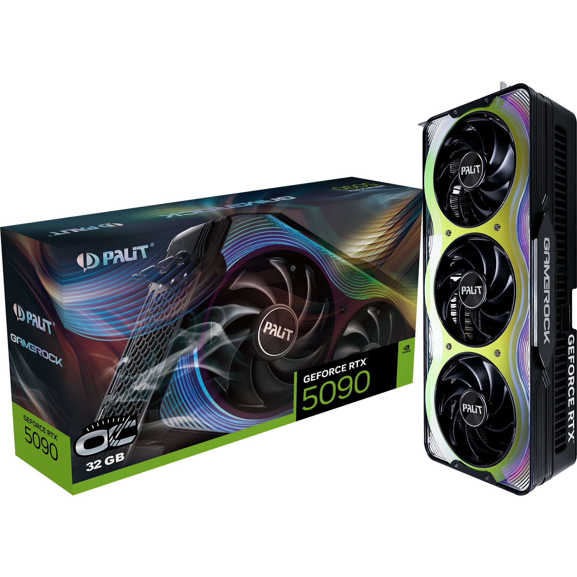 Scheda grafica Palit Geforce RTX 5090 Gamerock OC (3x Display Port, 1x HDMI 2.1, DLSS 4)
