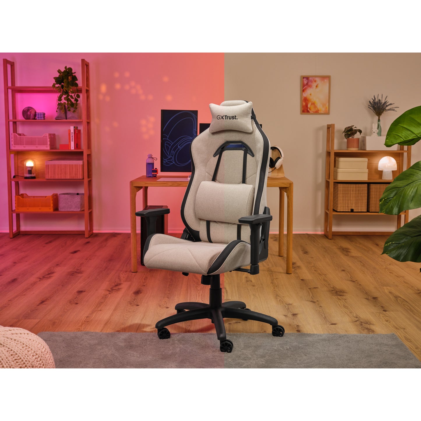 Trust gxt 723b ruya cómoda silla gaming de tela
