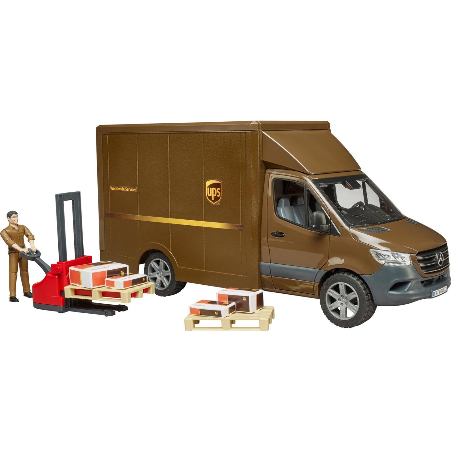 Bruder MB Sprinter Ups con driver e accessori