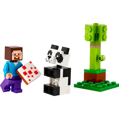 Lego Minecraft - giocattoli da costruzione Steve e Baby Panda (30672)
