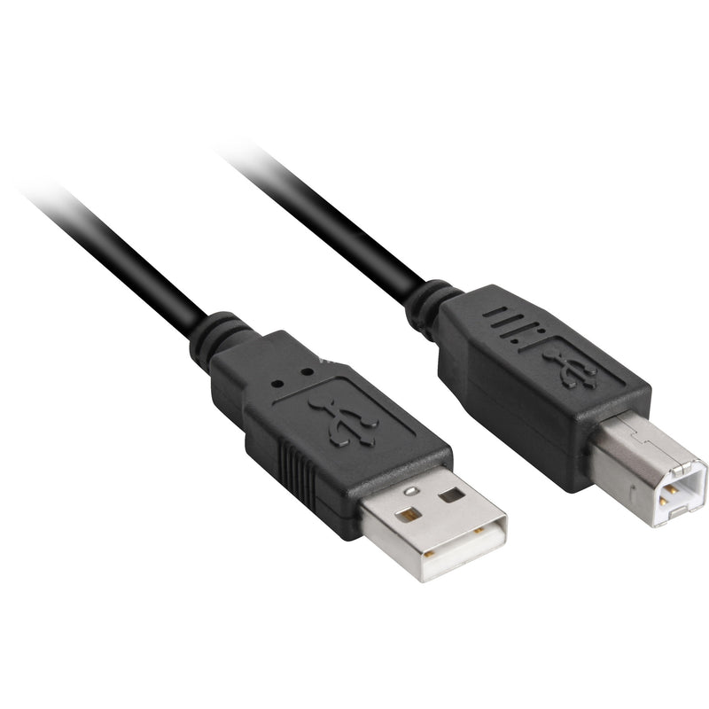 Sharkoon usb-a 2.0 naar usb-b kabel (zwart, 5 meter)