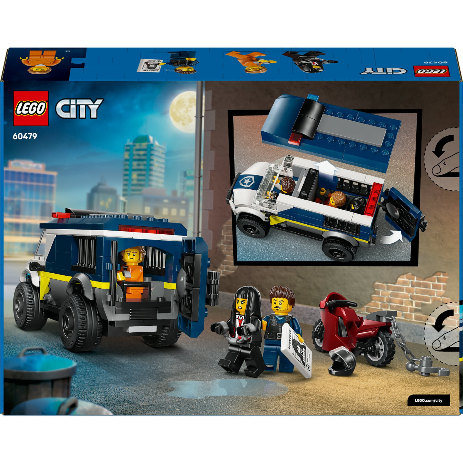 Lego city policía 60479 policía transporte de prisioneros | 2 piezas