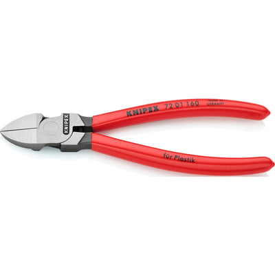 Pinza Knipex a taglio laterale per plastica | rivestito in plastica | 160mm-7201160