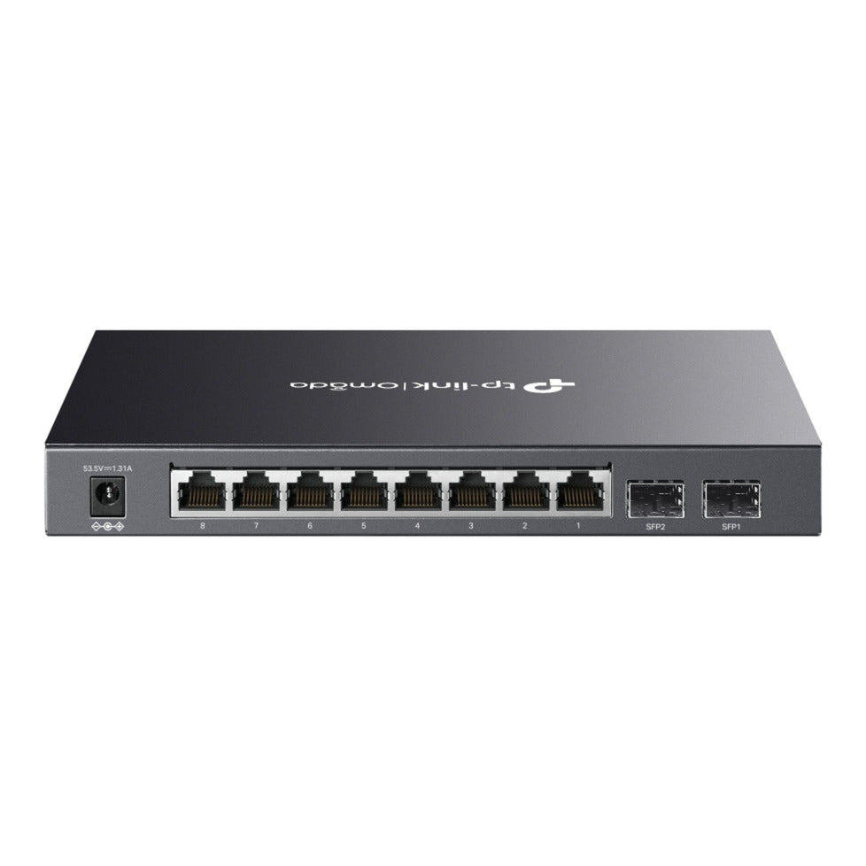 Tp-link omada sg2210p switch intelligente gigabit a 10 porte (nero, 8x poe+, 2x gigabit sfp)
