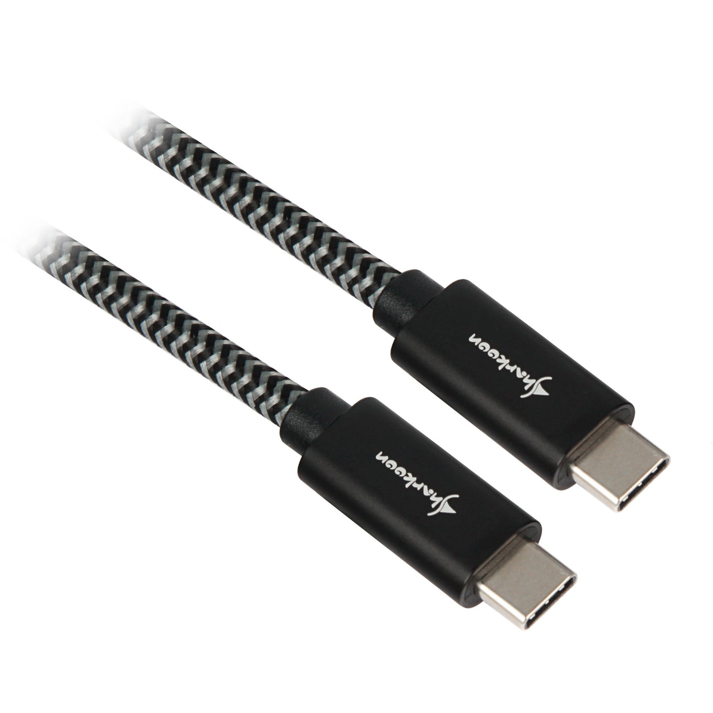 Sharkoon usb-c 3.2 gen 2 kabel (zwart grijs, 0,5 meter)