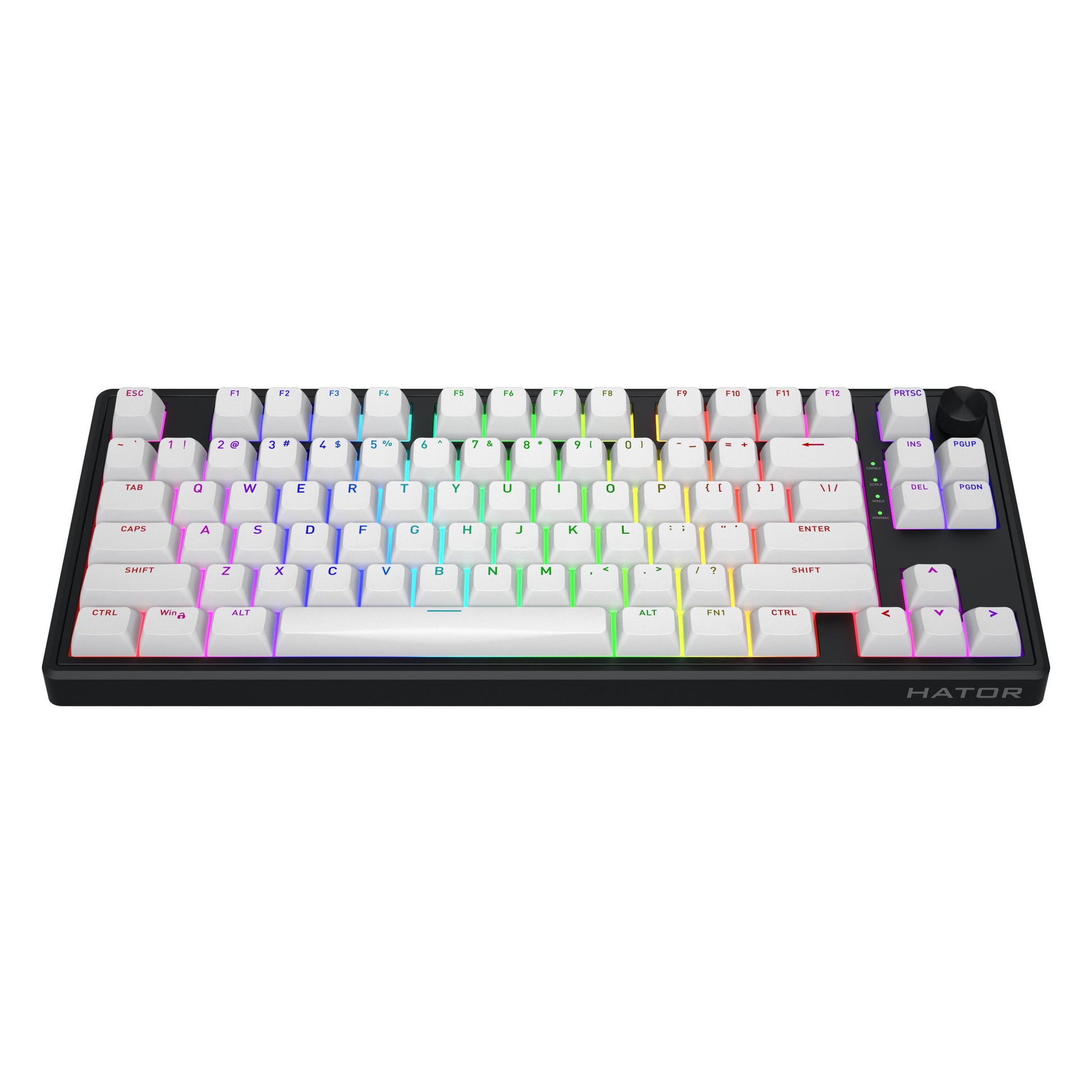 Hator skyfall mag ultra 8k rgb mechanisch gaming toetsenbord (zwart, us lay-out (qwerty), hator aurum ice, 80% (tkl), rgb, double-shot pbt, hot-swap)