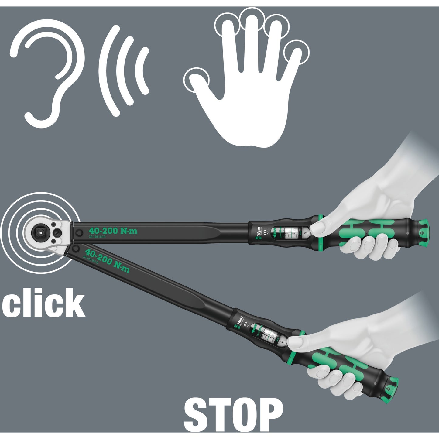 WAA Click-Torque C 3 Push R L Coppia regolabile