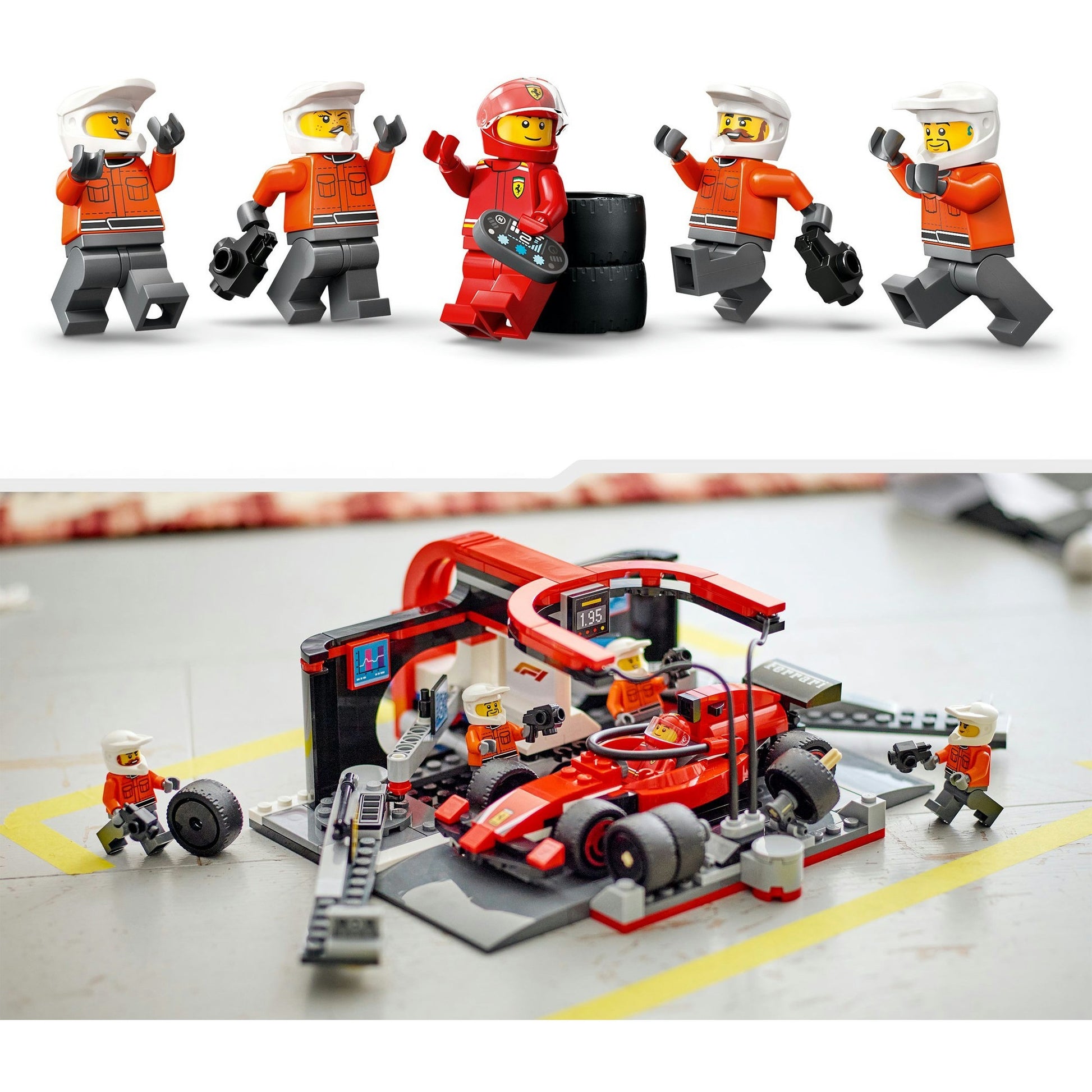 LEGO LEGO CITY 60443 F1 Pitstop and Pitcrew with Ferrari Auto
