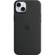 Apple silicone case with magsafe for iPhone 15 plus phone case (black)