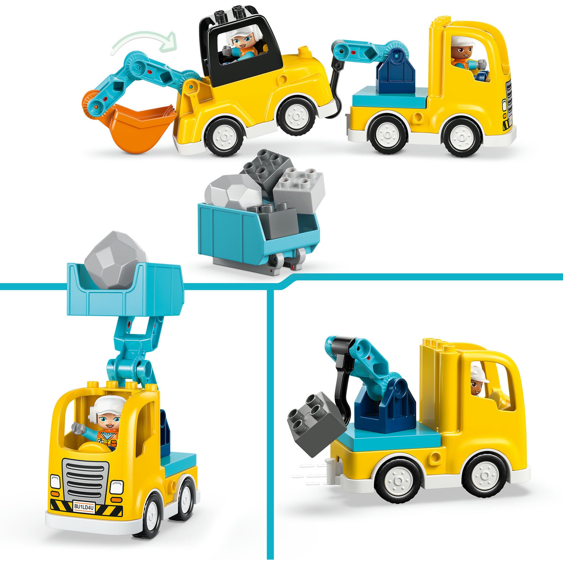Lego Duplo Town 10475 Veicoli da cantiere 3in1