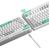 Iqunix og80 wormhole wireless mechanical keyboard (grijs, us lay-out (qwerty), cherry mx red, 80% (tkl), rgb leds, hot-swappable, pbt, 2.4ghz | bluetooth 5.1 | usb-c)