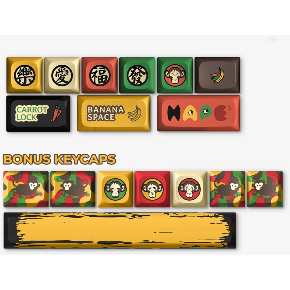 Iqunix f97 tastiera meccanica wireless happy scimmia