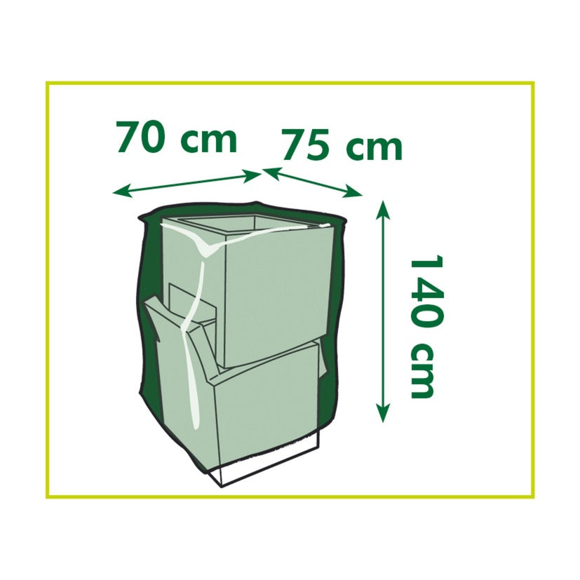 Copertura per mobili da giardino Nature per sedie impilate (grigio, 6031601)