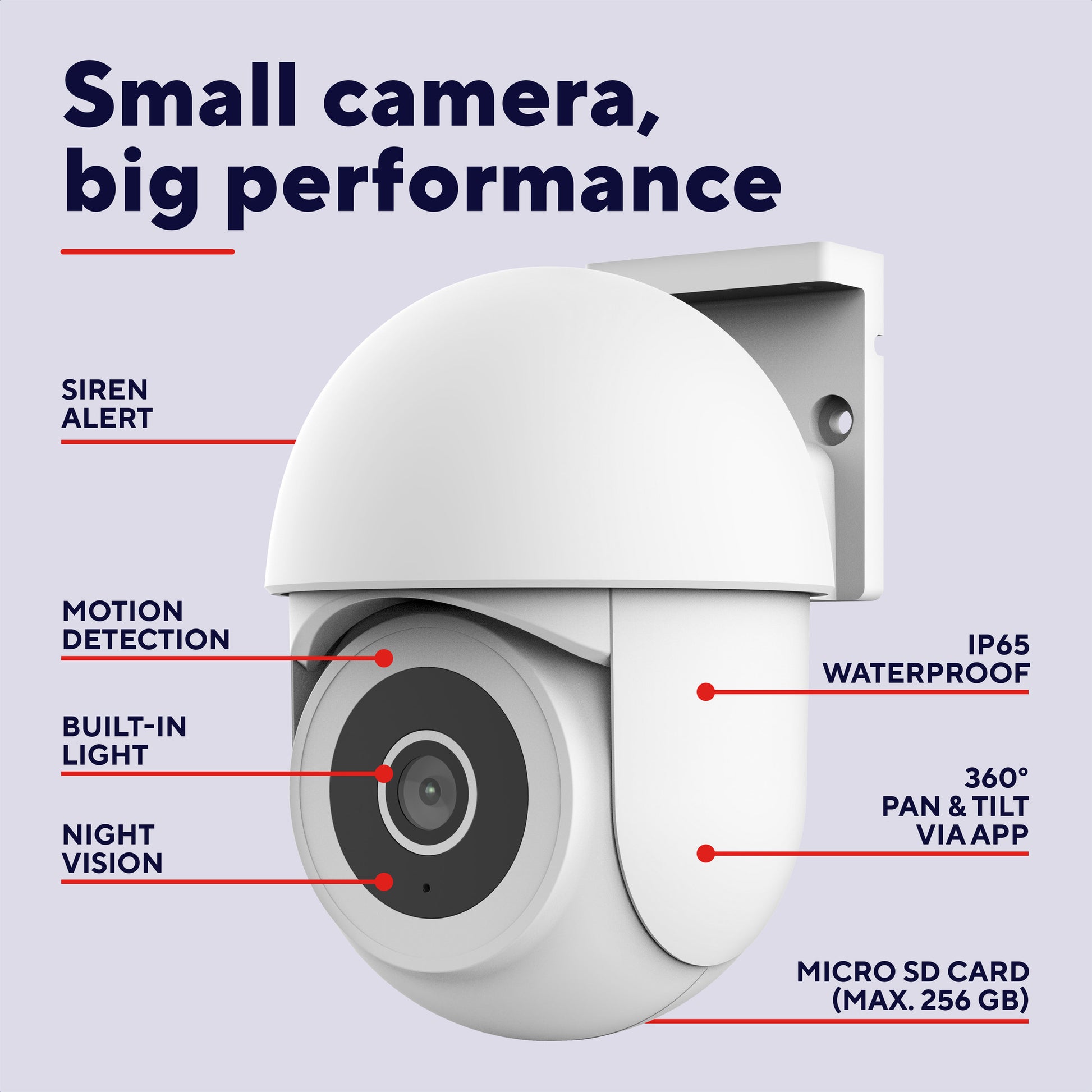 Trust telecamera esterna ipcam-3900 360° (bianco, WiFi da 2,4 o 5 GHz)