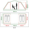 Coleman spruce falls 4 tent (donkergroen lichtgrijs)