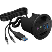 Icy box ib-hub1404a usb-hub (zwart) - afbeelding 1