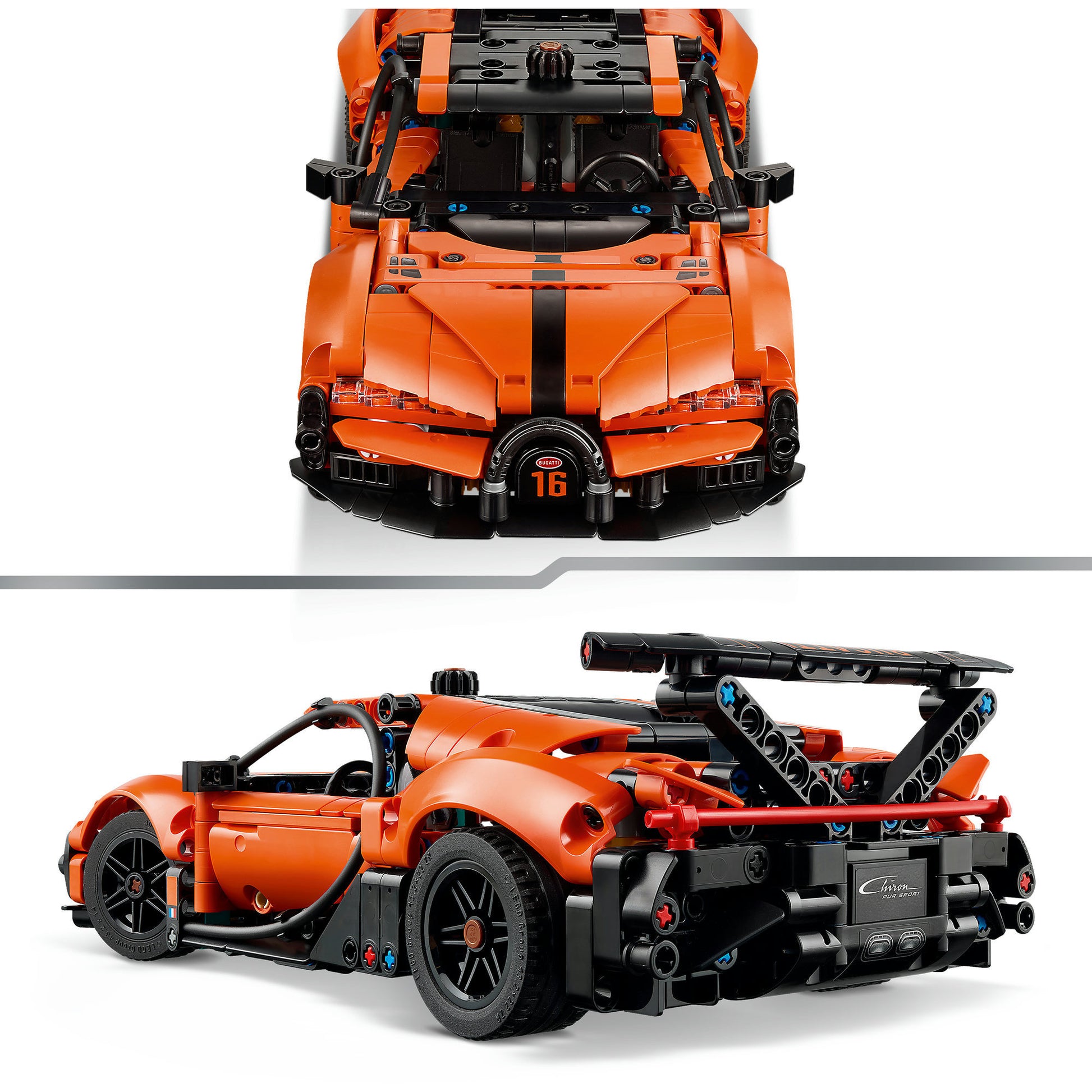Lego technic 42222 bugatti chiron pur hiperdeportivo deportivo