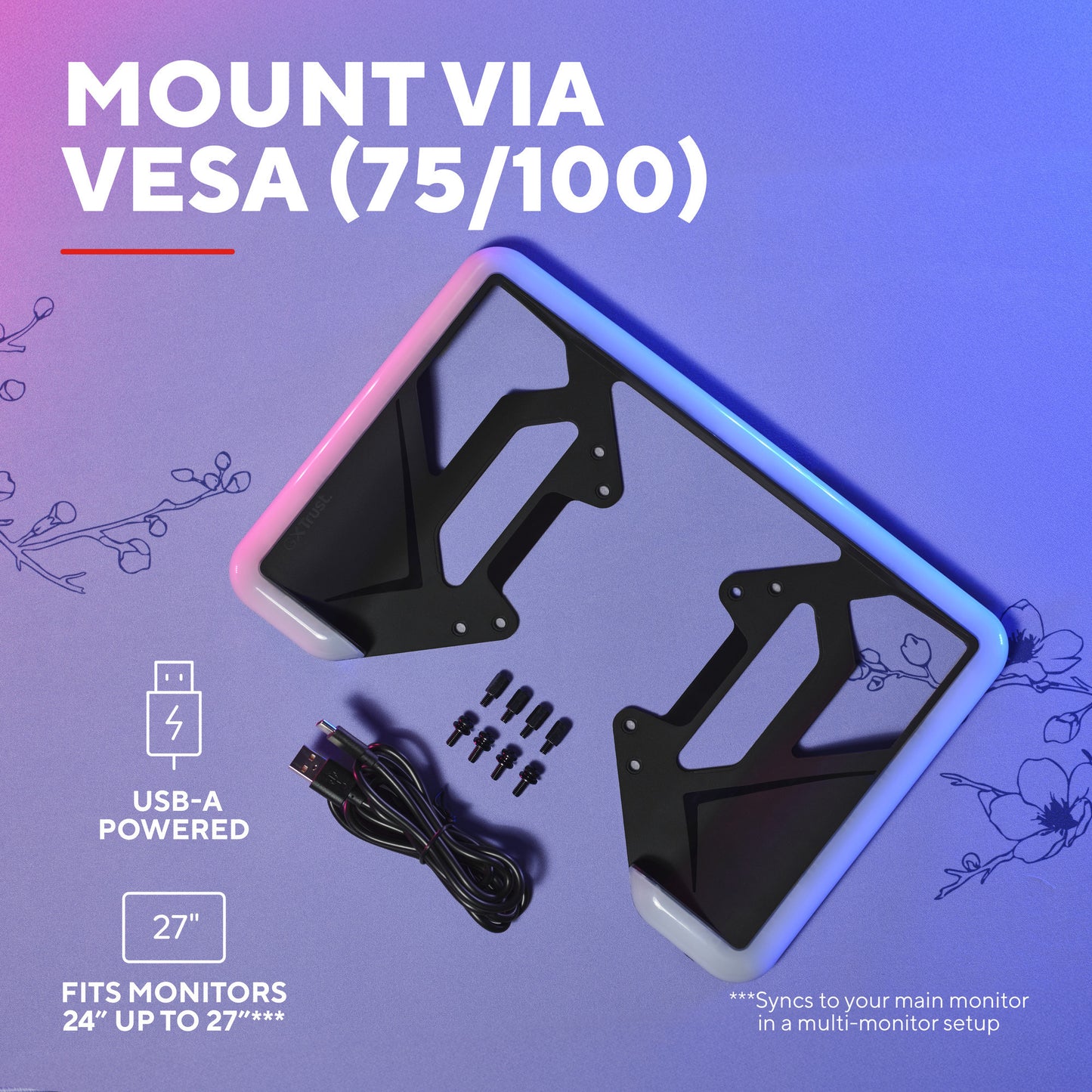 Trust GXT 907 VYBZ RGB Retroiluminación para monitores (Negro)