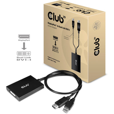 Club 3D DisplayPort a doble enlace DVI-I Adaptador activo