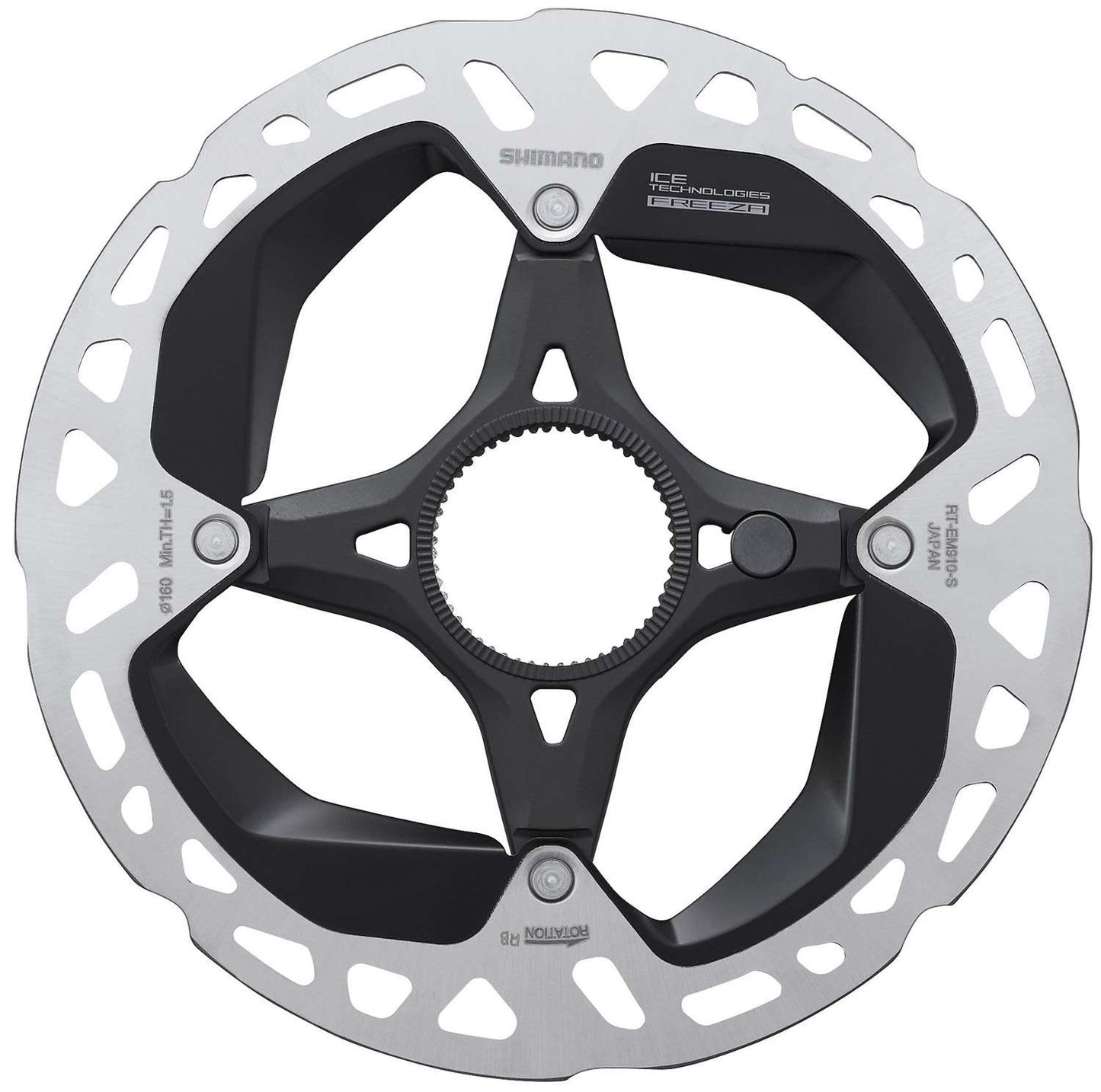 Rotore disco Shimano Steps rt-em910 con bloccaggio centrale per e-bike