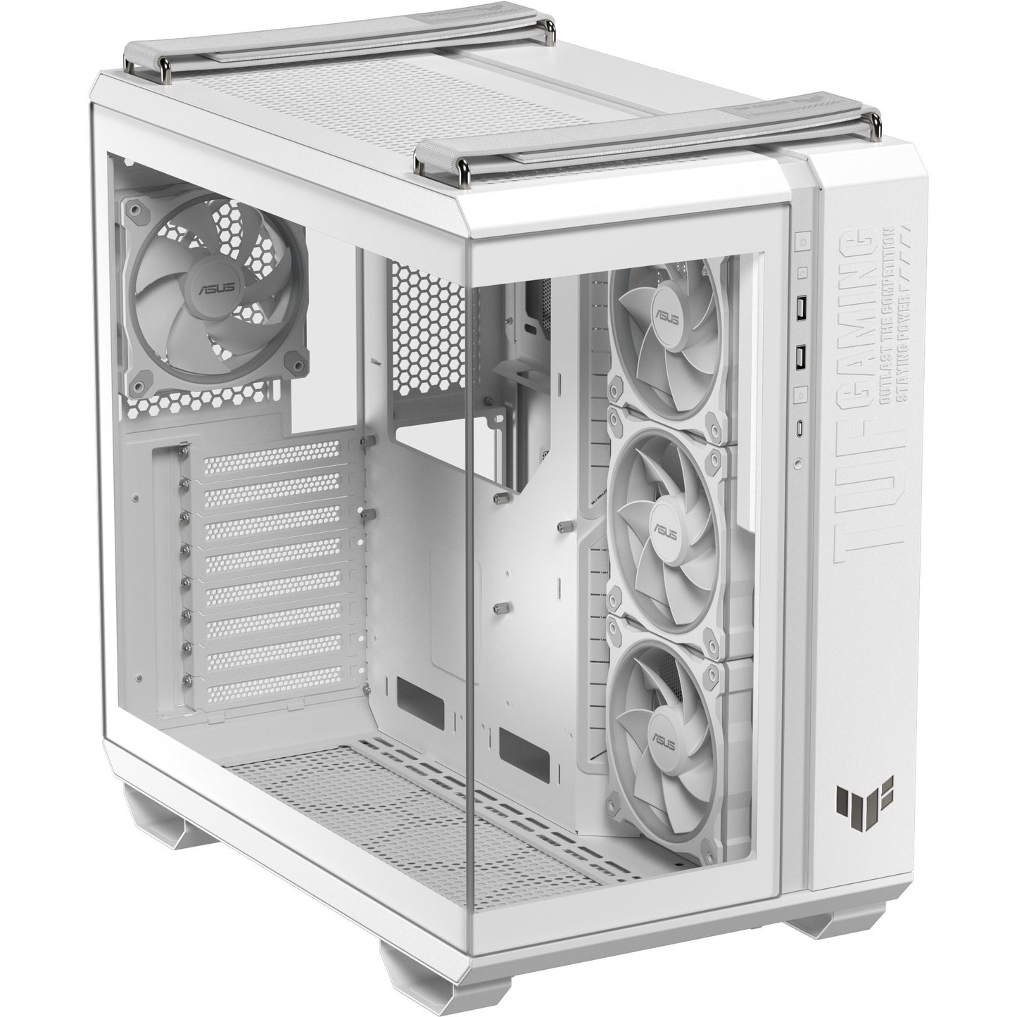 Custodia midi tower Asus tuf gaming gt502 Horizon Argb (bianco | 3x USB-A | 1x USB-C | vetro temperato)