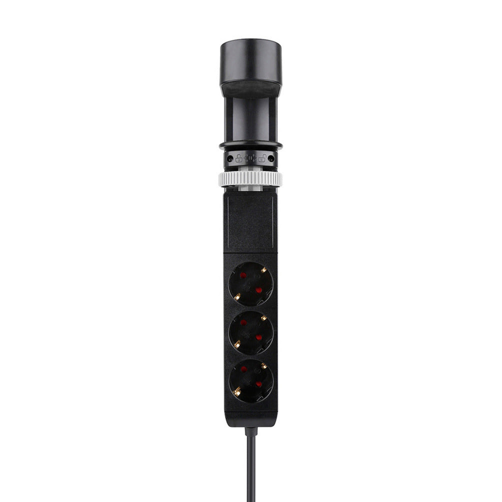 Neomounts DS22-840BL6 SECKE DE ESCRITO CON CLAMP, 1.4 m, interior, tipo F, plástico, negro, entrega de energía