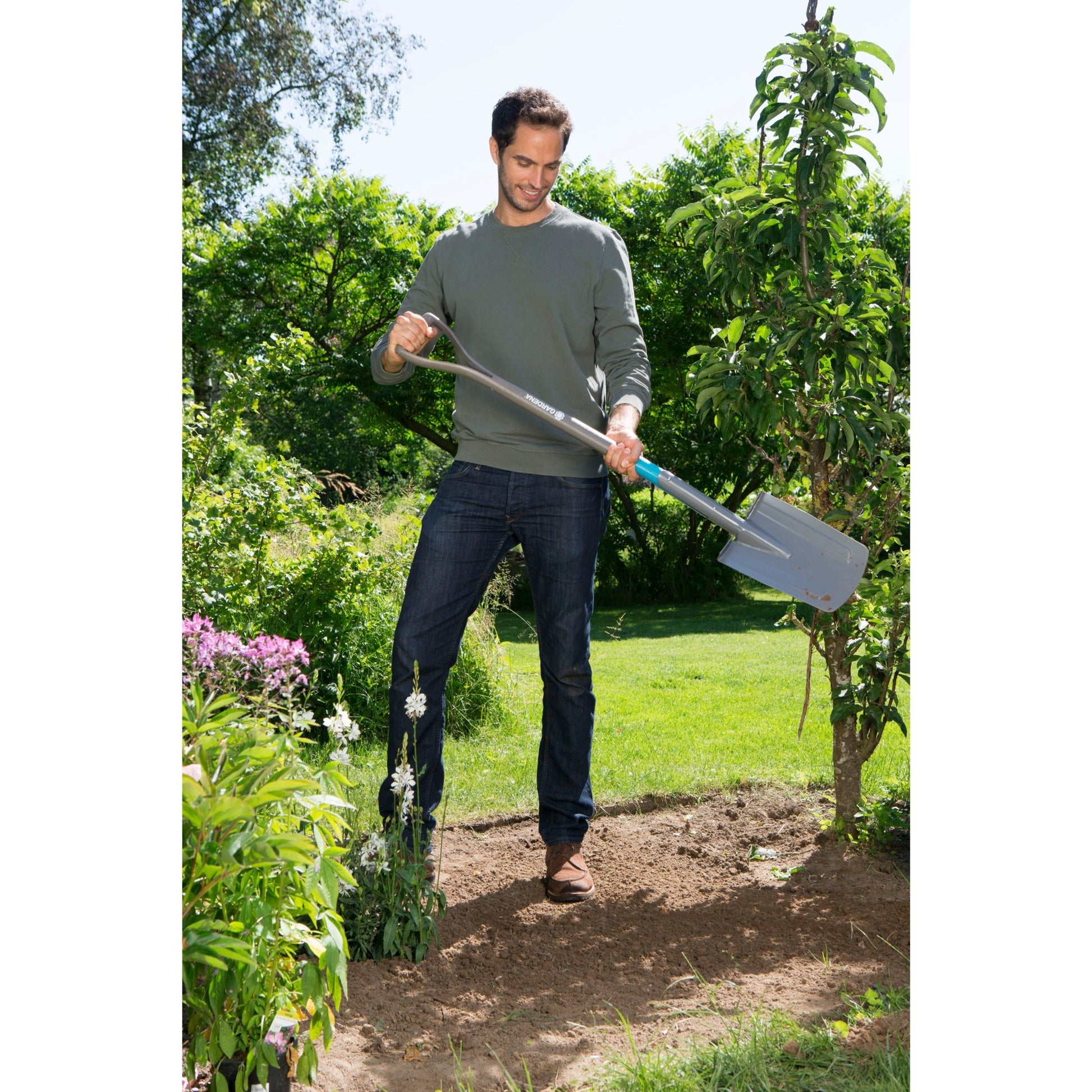 Gardena natureline spade (houtkleur turquoise, 17000-20)