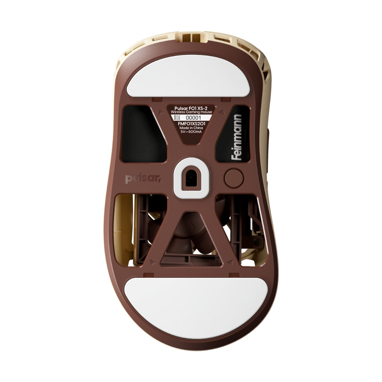 Mouse da gioco Pulsar feinmann f01 noctua edition (beige, 42.000 dpi, 8k)