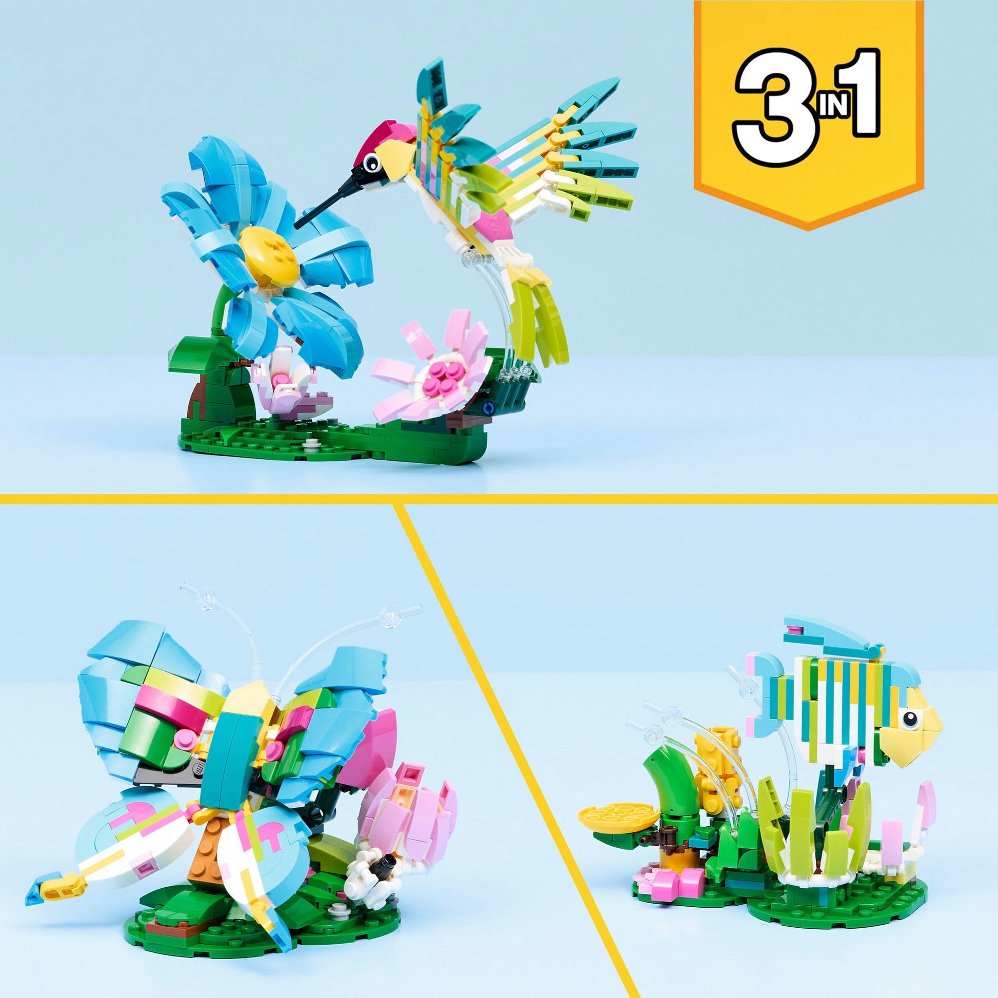 Lego creador 31384 animales salvajes: colibrí colorido